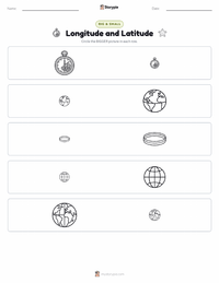 Longitude and Latitude printable worksheet preview