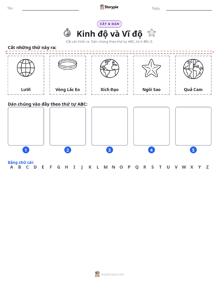 Cắt & Dán Chữ Cái