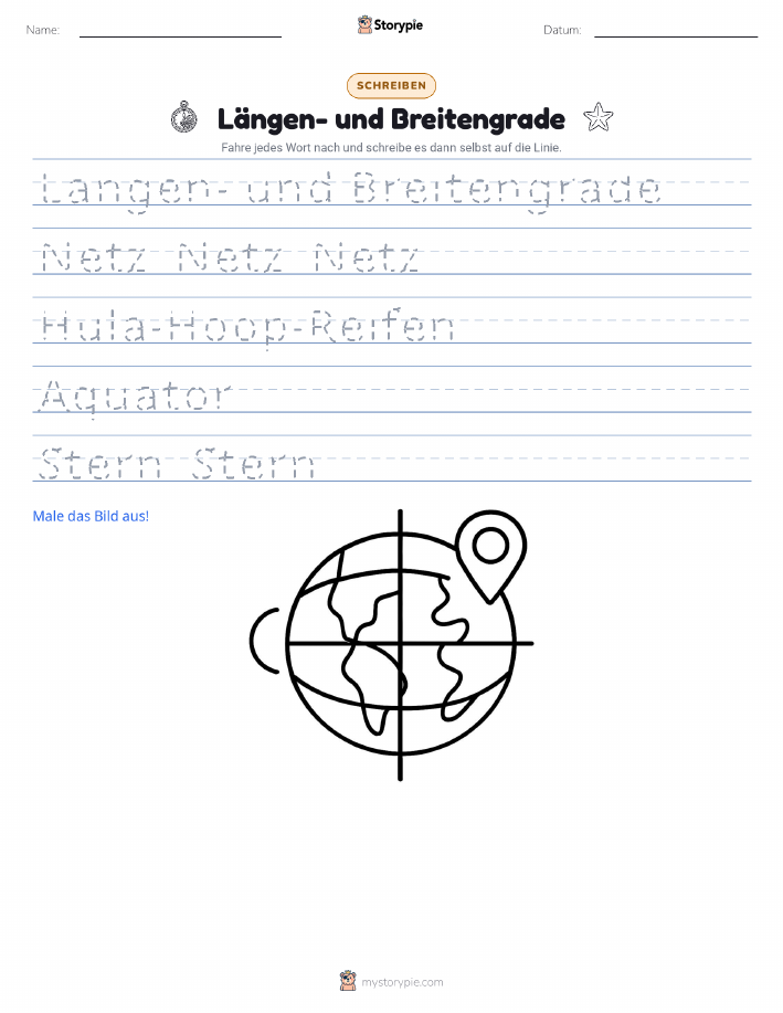 Schreibübung