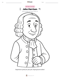 John Harrison yazdırılabilir çalışma sayfası önizlemesi