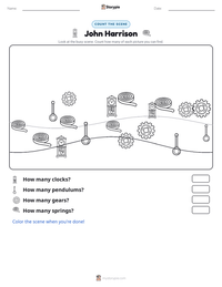 John Harrison printable worksheet preview