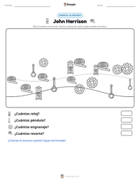 Vista previa de la hoja de trabajo imprimible de John Harrison