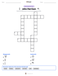 John Harrison druckbare Arbeitsblatt Vorschau