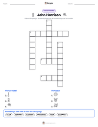 John Harrison afdrukbare werkblad voorbeeld