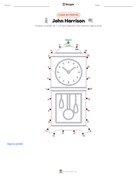 Prévia da folha de atividades imprimível John Harrison