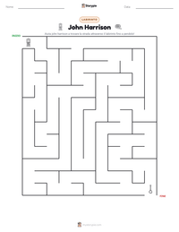 Anteprima della scheda stampabile di John Harrison