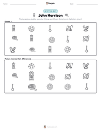 John Harrison printable worksheet preview