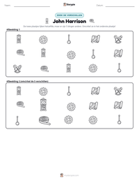 John Harrison afdrukbare werkblad voorbeeld