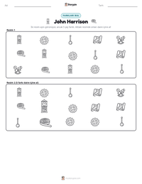 John Harrison yazdırılabilir çalışma sayfası önizlemesi