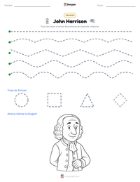 Vista previa de la hoja de trabajo imprimible de John Harrison