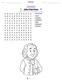 John Harrison afdrukbare werkblad voorbeeld