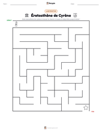 Aperçu de la feuille de travail imprimable Ératosthène de Cyrène