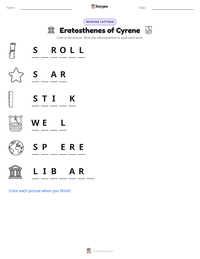 Eratosthenes of Cyrene printable worksheet preview