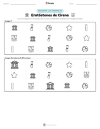 Vista previa de la hoja de trabajo imprimible de Eratóstenes de Cirene