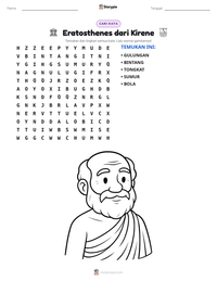 Prabaca lembar kerja cetak Eratosthenes dari Kirene