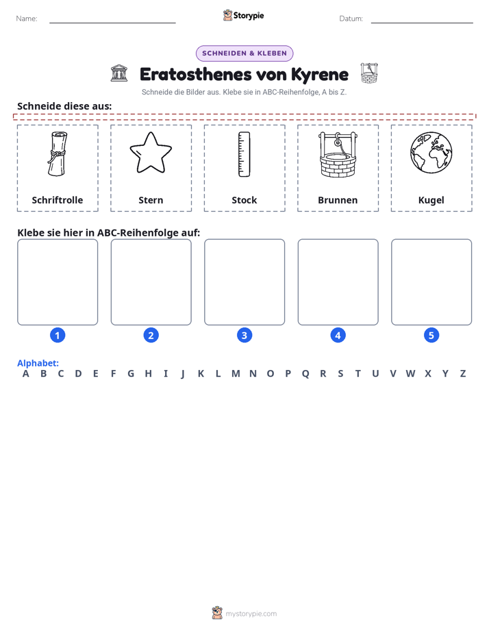 Schneiden & Einfügen Alphabet