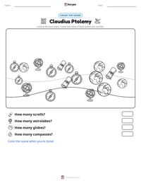 Claudius Ptolemy printable worksheet preview