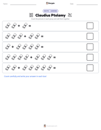 Claudius Ptolemy printable worksheet preview
