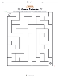 Aperçu de la feuille de travail imprimable Claude Ptolémée