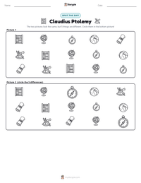 Claudius Ptolemy printable worksheet preview