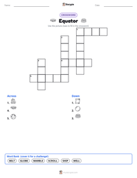 Equator printable worksheet preview