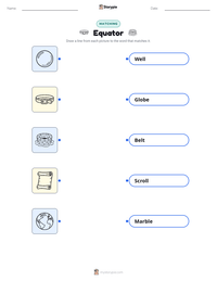Equator printable worksheet for kids