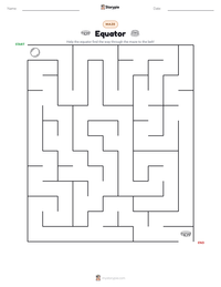Equator printable worksheet preview
