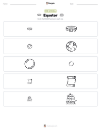 Equator printable worksheet preview
