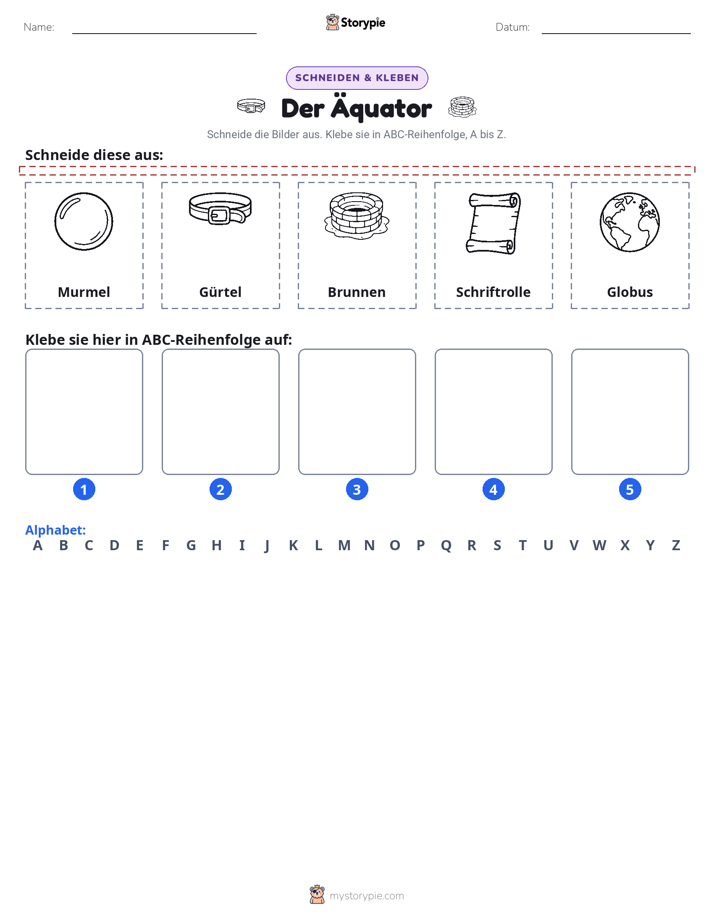 Schneiden & Einfügen Alphabet
