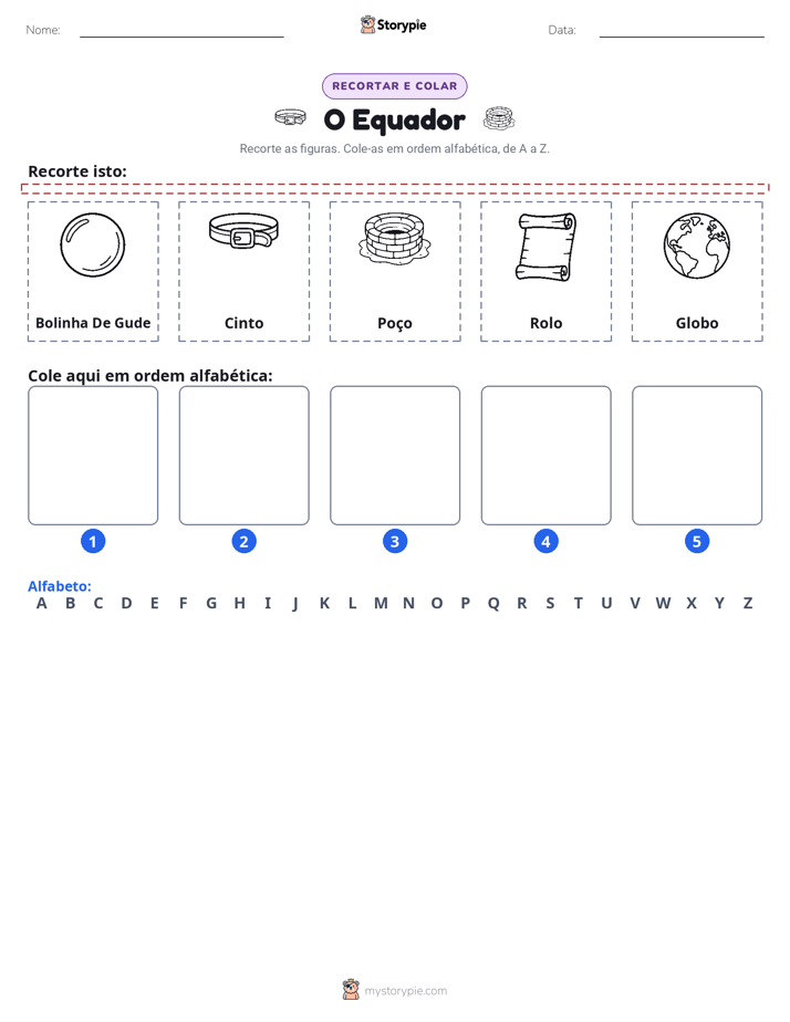 Recortar & Colar Alfabeto