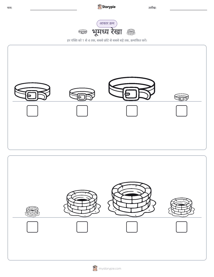 आकार क्रम