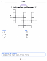 Bellerophon and Pegasus printable worksheet preview