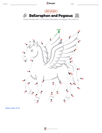 Bellerophon and Pegasus printable worksheet preview