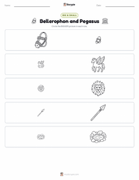 Bellerophon and Pegasus printable worksheet preview