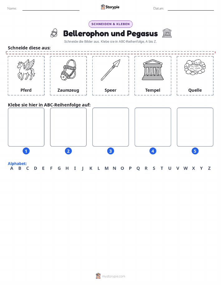 Schneiden & Einfügen Alphabet