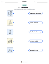 Aperçu de la feuille de travail imprimable Chimère