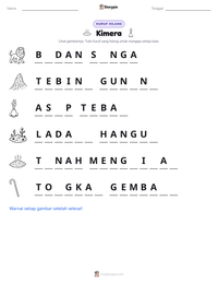 Prabaca lembar kerja cetak Kimera