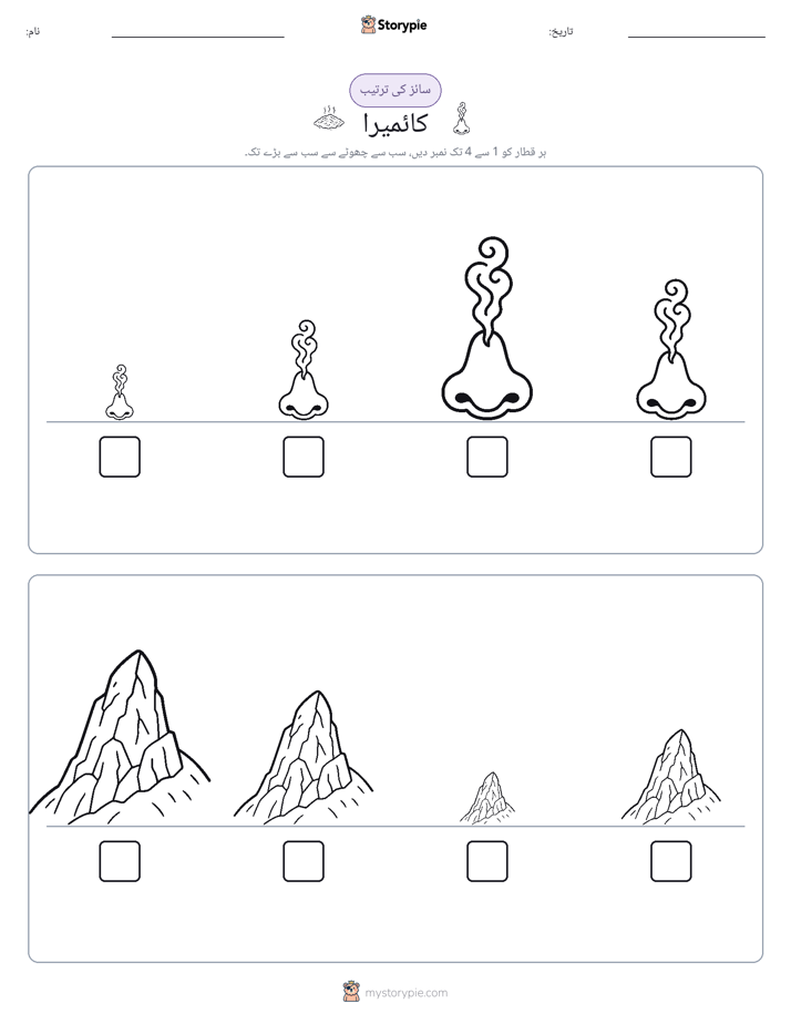سائز کی ترتیب