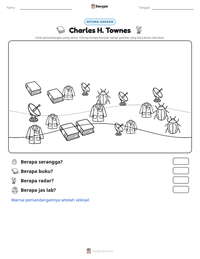 Prabaca lembar kerja cetak Charles H. Townes