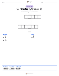 Charles H. Townes printable worksheet preview
