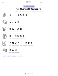 Aperçu de la feuille de travail imprimable Charles H. Townes