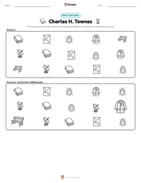 Charles H. Townes printable worksheet preview