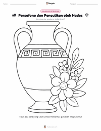 Halaman mewarnai Persephone dan Penculikan oleh Hades untuk anak-anak