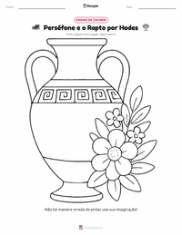 Página de colorir Perséfone e o Rapto por Hades para crianças