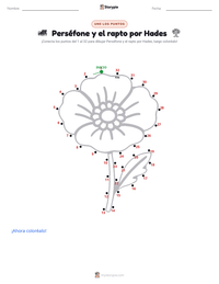 Vista previa de la hoja de trabajo imprimible de Perséfone y el Rapto de Hades