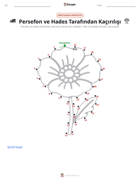 Persephone ve Hades Tarafından Kaçırılışı yazdırılabilir çalışma sayfası önizlemesi