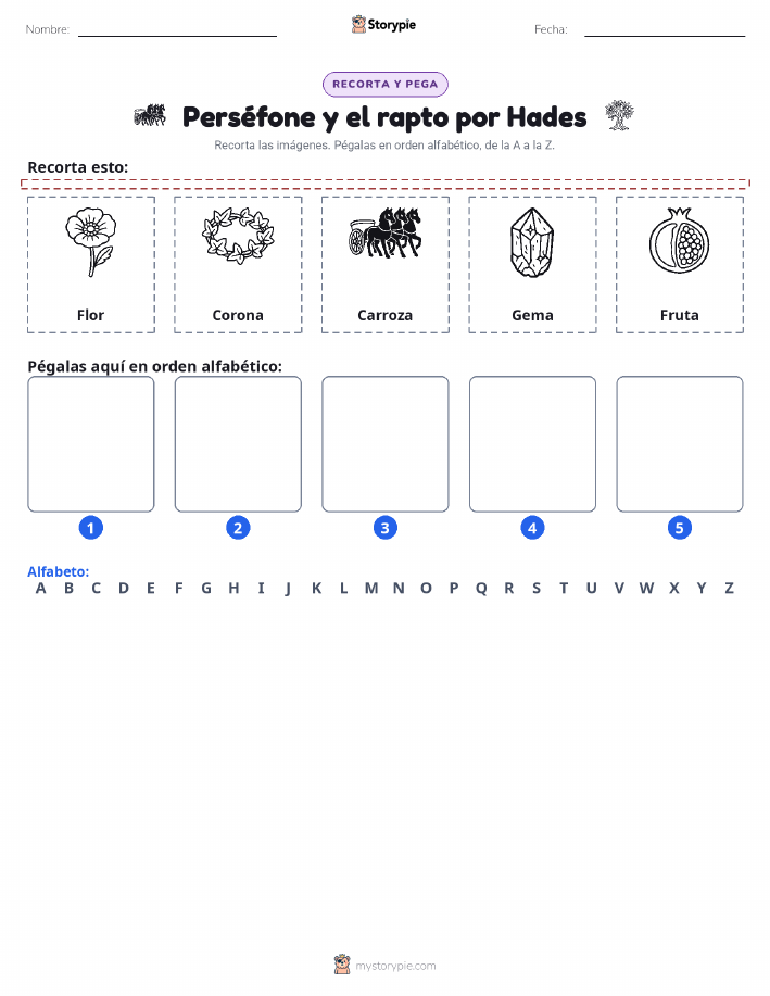 Cortar y Pegar el Alfabeto