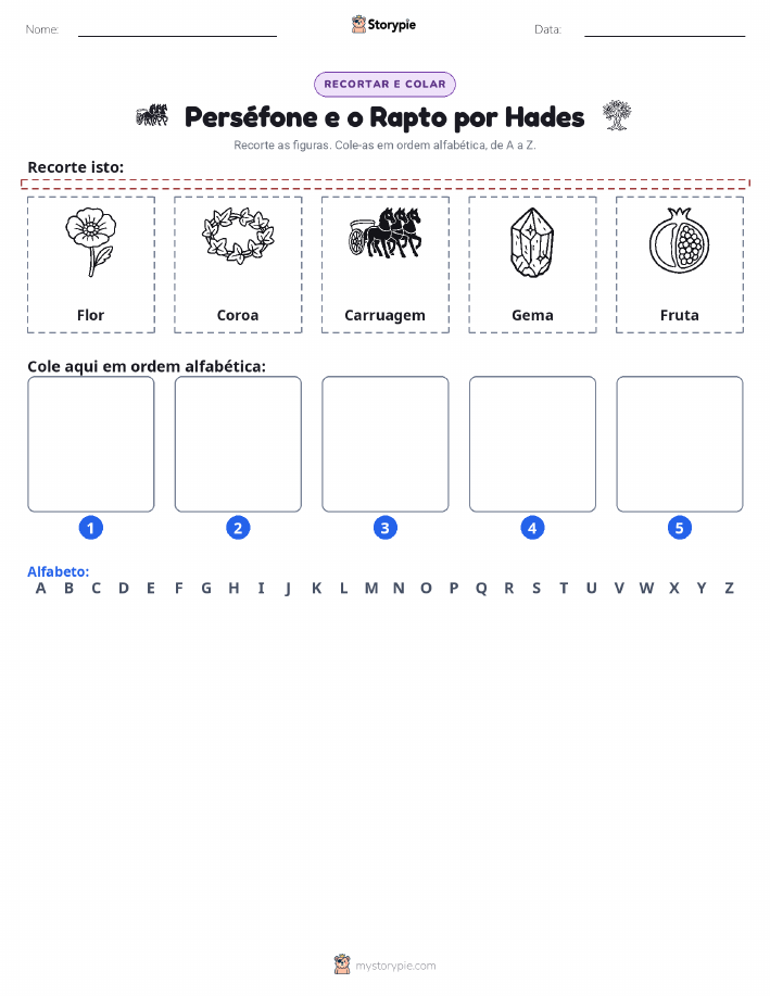 Recortar & Colar Alfabeto