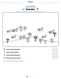 Demeter printable worksheet preview