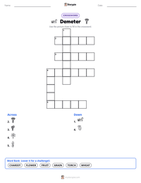 Demeter printable worksheet preview